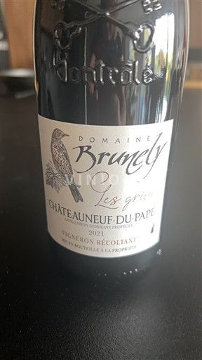 Vale do Ródano Châteauneuf-du-Pape Domaine Brunely Les Grives 2021