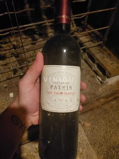 Bordeaux Saint-Émilion Grand Cru Grand Cru Château Patris 2015