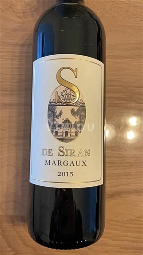 Bordeaux Margaux Château Siran S de Siran 2015