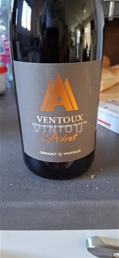 Thung lũng Rhône Ventoux Demazet Vignobles L'Adret Không niên vụ