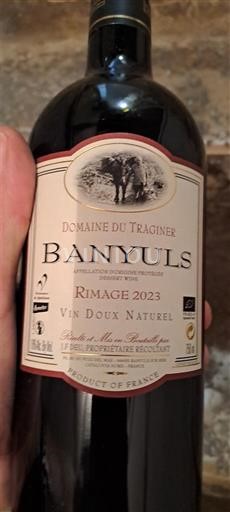 Roussillon Banyuls Domaine Traginer Rimage 2023