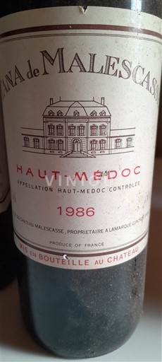 Bordeaux Haut-Médoc Château Malescasse 1986