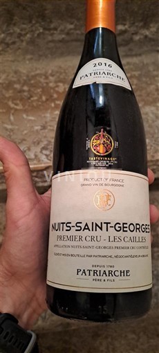 Burgundy Nuits-Saint-Georges Premier Cru Patriarche Les Cailles 2016