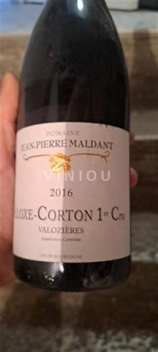 Bourgogne Không được chỉ định Premier Cru Domaine Jean-Pierre Maldant Valozières 2016
