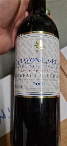 Bordeaux Bordeaux Supérieur Carayon La Rose Exceptionnelle 2000