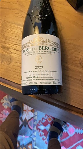 Thung lũng sông Loire Savennières-roche-aux-moines Famille Joly Clos de la Bergerie 2023