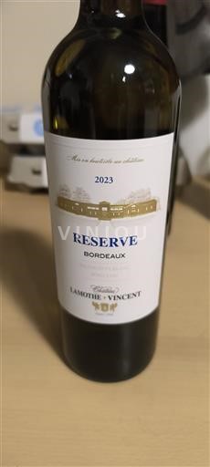 Bordeaux Lamothe Vincent Réserve 2023