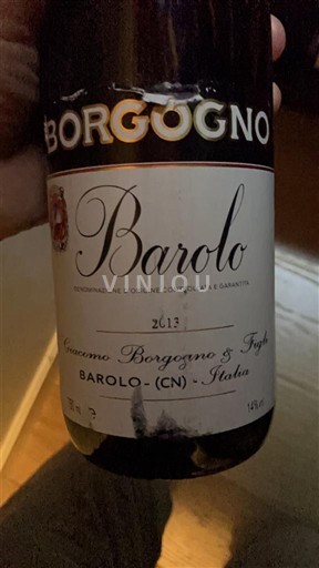Vin Rouge sec Giacomo Borgogno & Figli 2013 Italie Piémont Barolo DOC