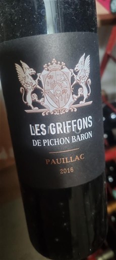 Bordeaux Pauillac Château Pichon Baron Les Griffons de Pichon Baron 2016