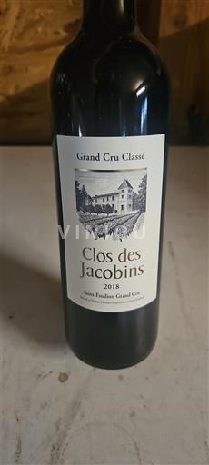 Bordeaux Saint-Émilion Grand Cru Grand Cru Classé Clos des Jacobins 2018