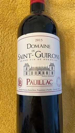 Bordeaux Pauillac Domaine Saint-Guirons 2015