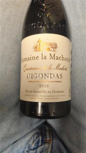 Thung lũng Rhône Gigondas Domaine La Machotte Quintessence de la Machotte 2018