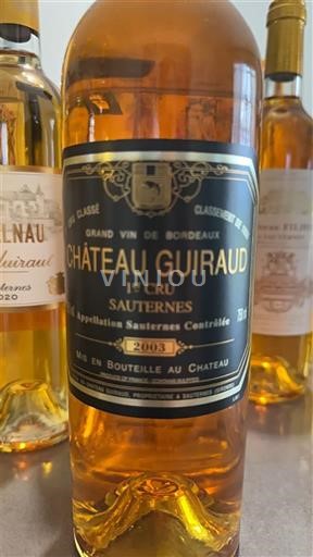 Bordeaux Sauternes Premier Cru Château Guiraud 2003