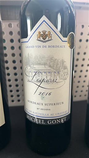 Bordoja Bordeaux Supérieur Château Lesparre 2016