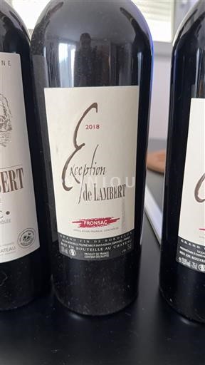 Bordeaux Fronsac Lambert Exception de Lambert 2018