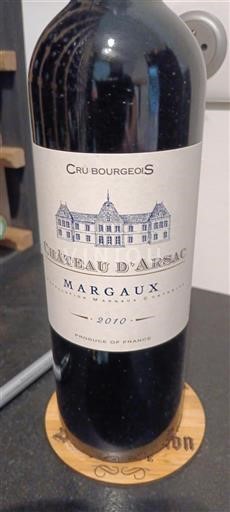 Bordeaux Margaux Cru Bourgeois Château Arsac 2010
