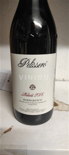 Piedmont Wines Barbaresco Pelissero Nubiola 2018