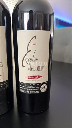Bordeaux Fronsac Lambert Exception de Lambert 2019