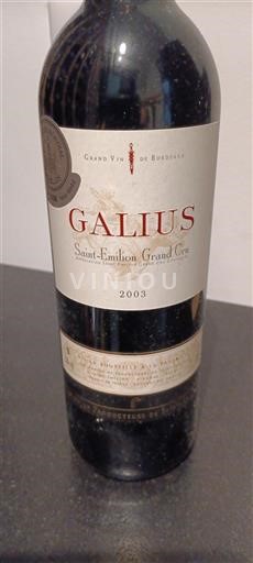Bordeaux Saint-Émilion Grand Cru Grand Cru Galius 2003