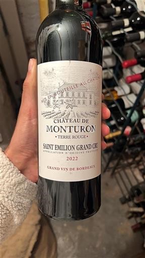 Bordeaux Saint-Émilion Grand Cru Grand Cru Château Monturon Terre Rouge 2022