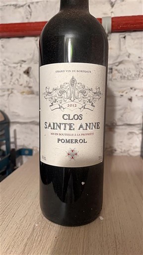 Bordeaux Pomerol Clos Sainte Anne 2012