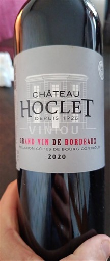 Bordeaux Côtes-de-bourg Château Hoclet 2020