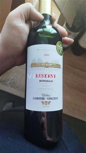Bordeaux Lamothe Vincent Réserve 2022