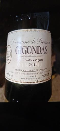 Valle del Ródano Gigondas Domaine Boissan Vieilles Vignes 2016