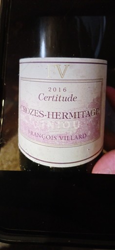 Thung lũng Rhône Crozes-hermitage François Villard Certitude 2016