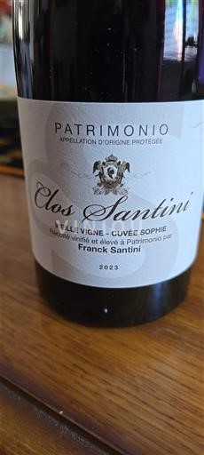 Korsika Patrimonio Clos Santini Vieille Vigne - Sophie 2023
