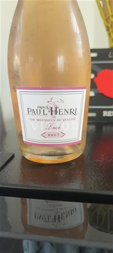 Vin Effervescent Rosé brut Prince Paul Henri Non millésimé France Vallée de la Loire AOC