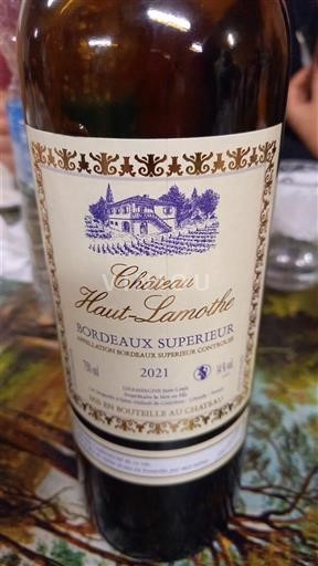 Bordeaux Bordeaux Supérieur Château Haut-Lamothe 2021