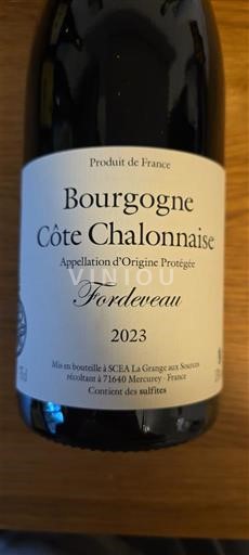 Bourgogne Bourgogne Côte Chalonnaise Fordeveau 2023