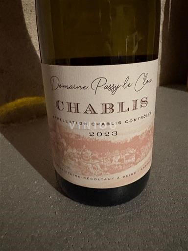 Bourgondië Chablis Domaine Passy le Clou 2023