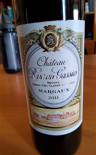 Bordeaux Margaux Grand Cru Château Rauzan-Gassies 2011