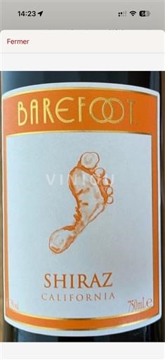 California AVAs Unspecified Barefoot Shiraz Non-Vintage