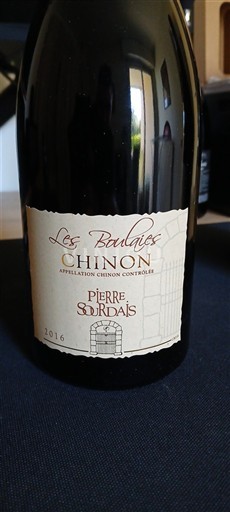 Vallée de la Loire Chinon Pierre Sourdais Les Boulais 2016