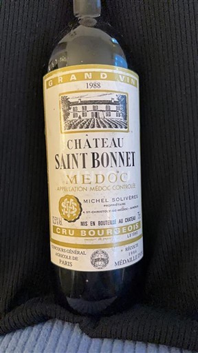 Bordeaux Médoc Cru Bourgeois Château Saint Bonnet 1988