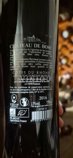 Vallée du Rhône Côtes-du-rhône Château Bosc 2016