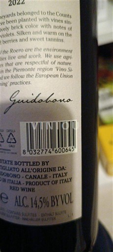 Piemonte Roero Guidobono 2022