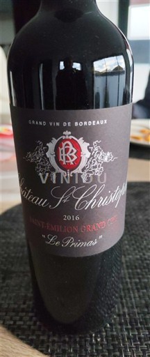 Bordeaux Saint-Émilion Grand Cru Grand Cru Château St Christophe Le Primas 2016