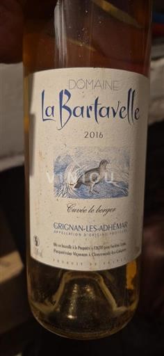 Rhône Valley Grignan-les-Adhémar Domaine La Bartavelle la bartague 2016