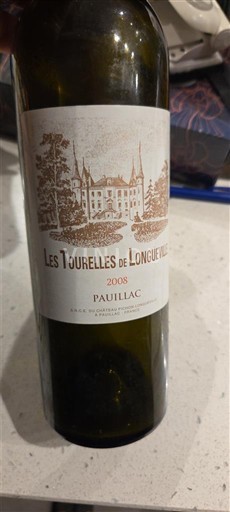 Bordeaux Pauillac Château Longueville au Baron de Pichon-Longueville Les Tourelles de Longueville 2008
