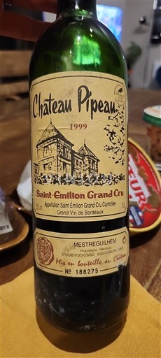 Burdeos Saint-Émilion Gran Cru Grand Cru Château Pipeau 1999