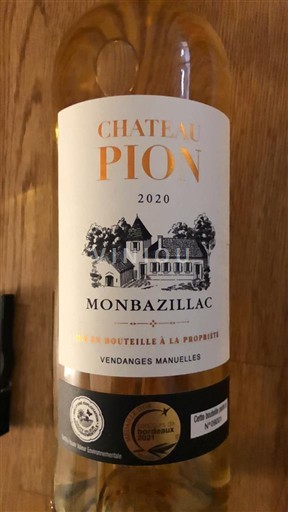 Jugperëndim Monbazillaku Château Pion 2020