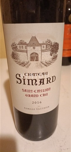 Bordeaux Saint-Émilion Grand Cru Grand Cru Château Simard 2016
