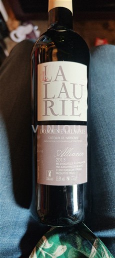Languedoc và Roussillon Coteaux de Narbonne Domaine Lalaurie Alliance 2013
