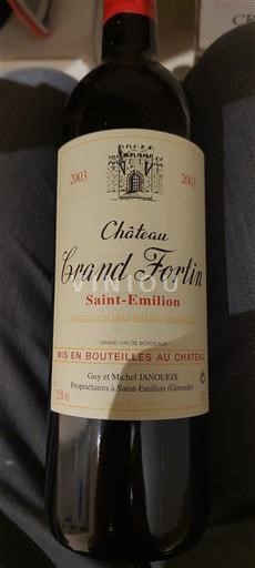 Bordeaux Saint-Émilion Château Grand Fortin 2003