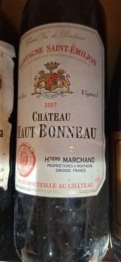 Bordeaux Montagne-saint-émilion Château Haut-Bonneau 2007