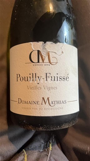 Burgundija Pouilly-fuissé Domaine Mathias Vieilles Vignes 2022